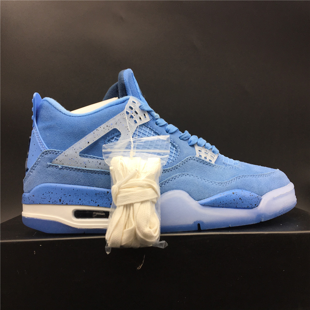 New Jordan 4 Retro Baby Blue Ice Sole Shoes